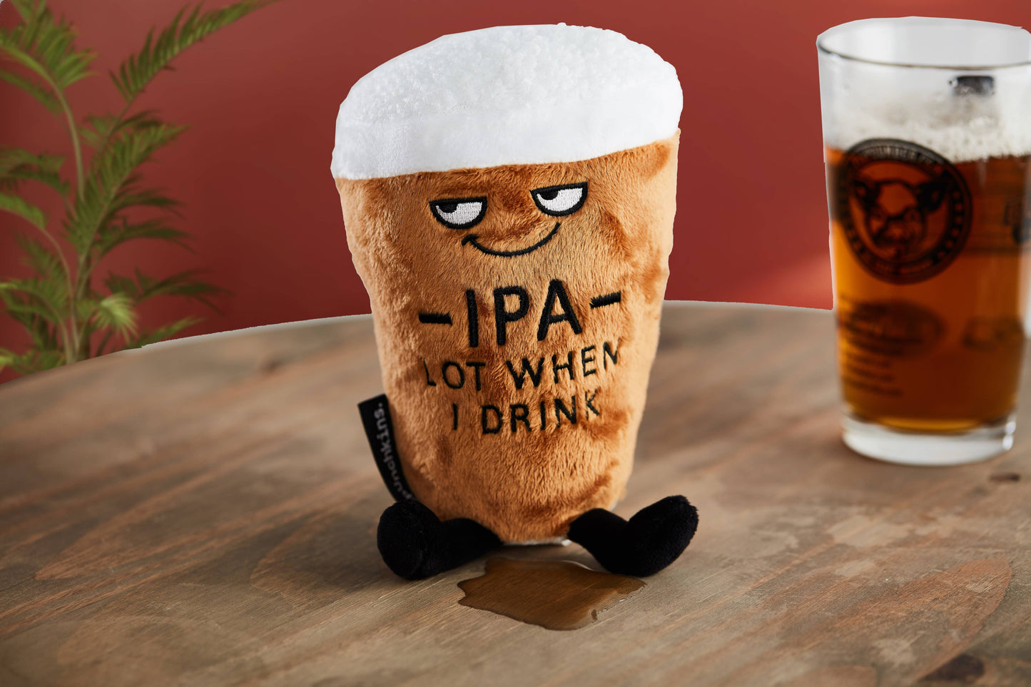 "IPA Lot When I Drink" Plushie Beer Gift, Holiday, Christmas