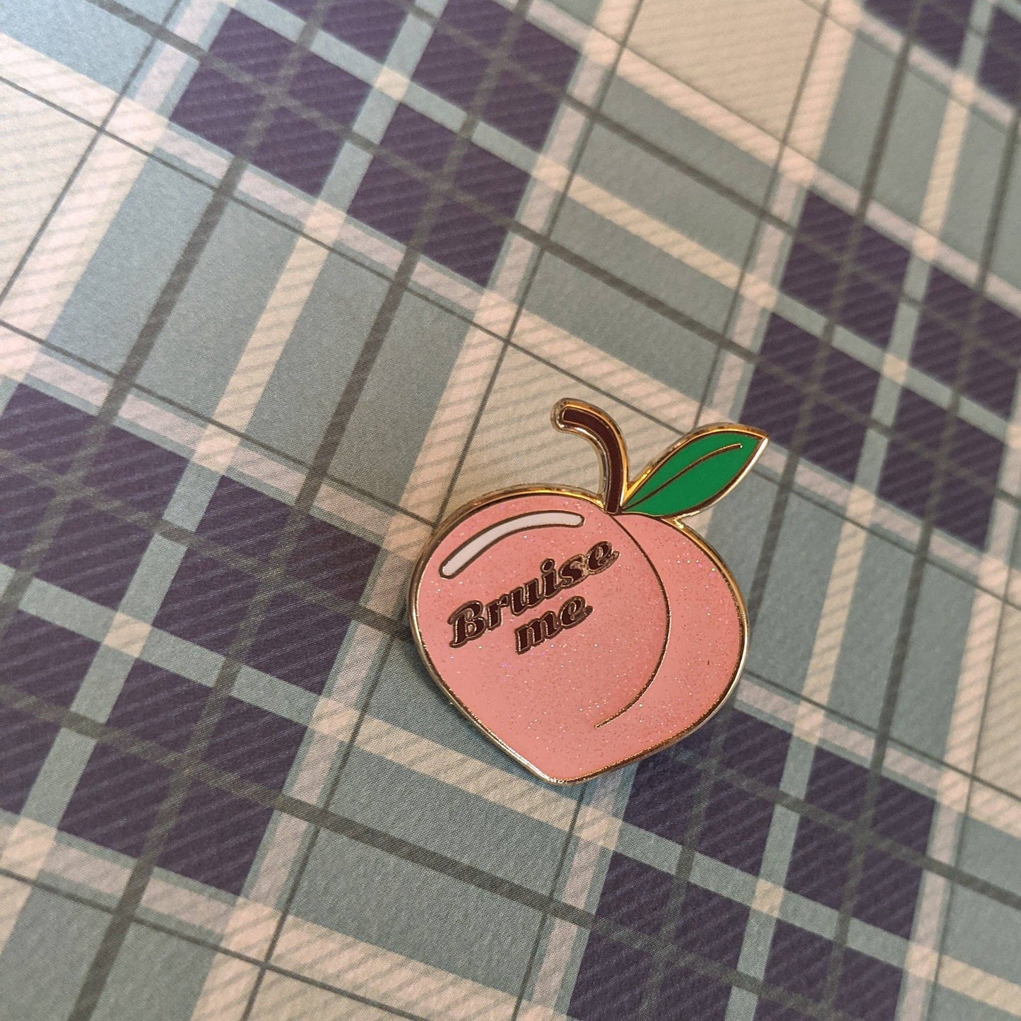 Bruise Me peach - erotic, kinky, sexy hard enamel pin