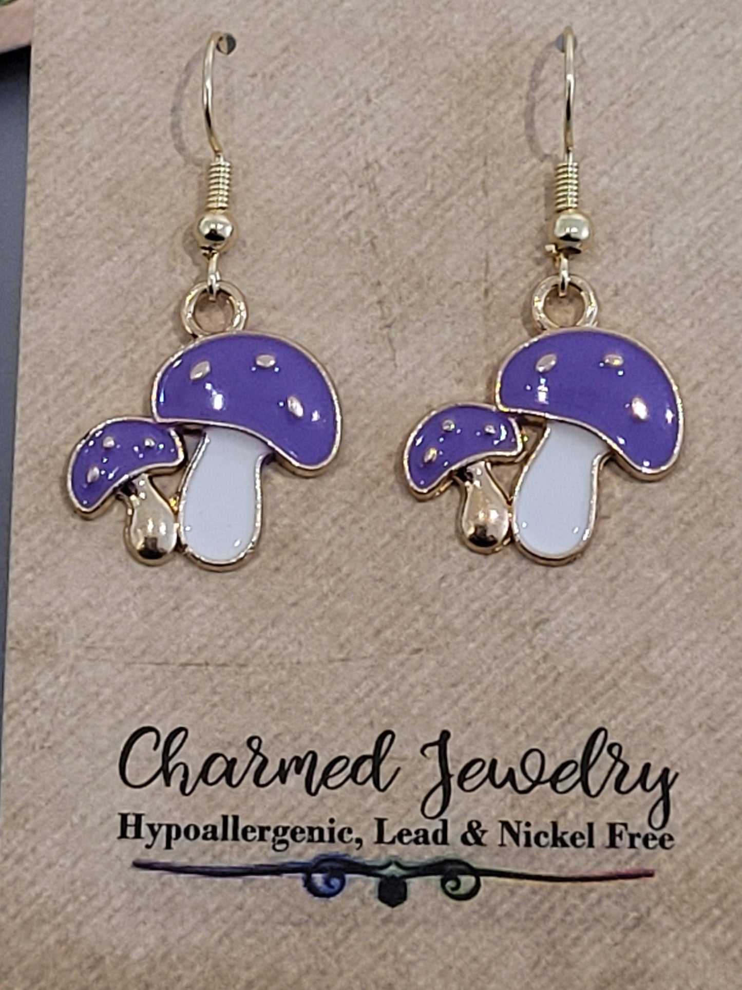 Mushroom & Toadstool Earrings, Necklaces & Zipper Pulls
