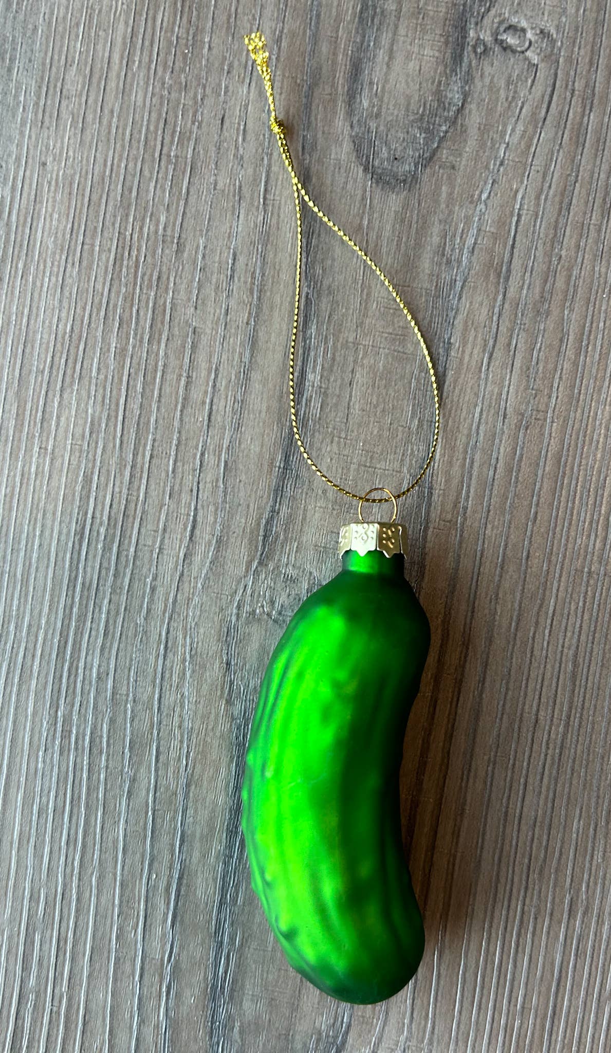Glass Pickle Christmas Ornament