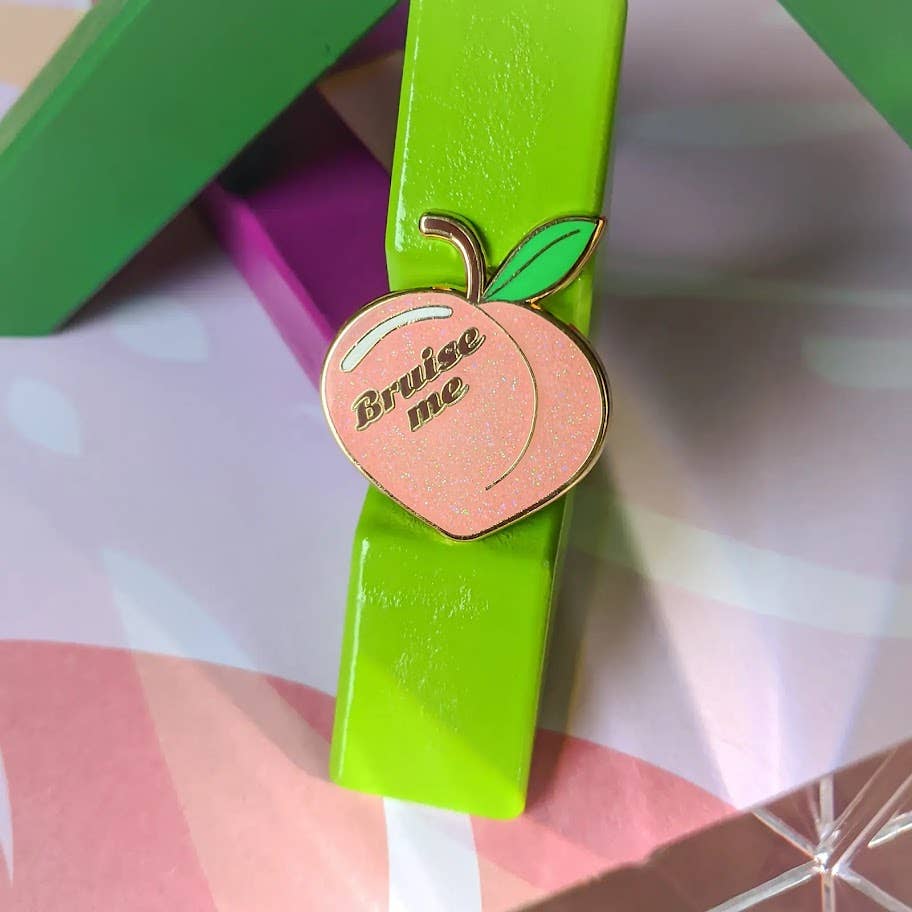 Bruise Me peach - erotic, kinky, sexy hard enamel pin