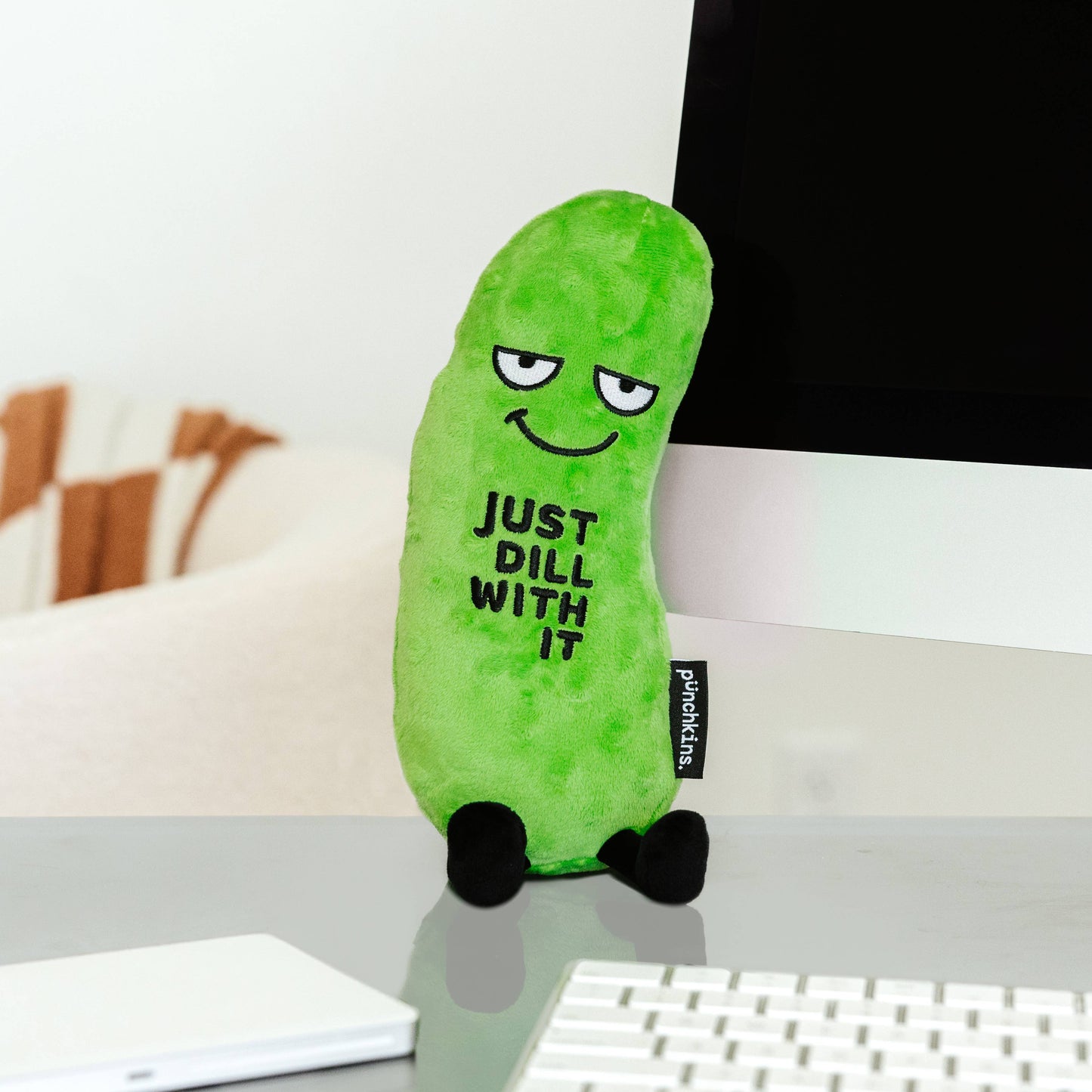 Just Dill With It Pickle Plushie, Cute, Gift, Funny
