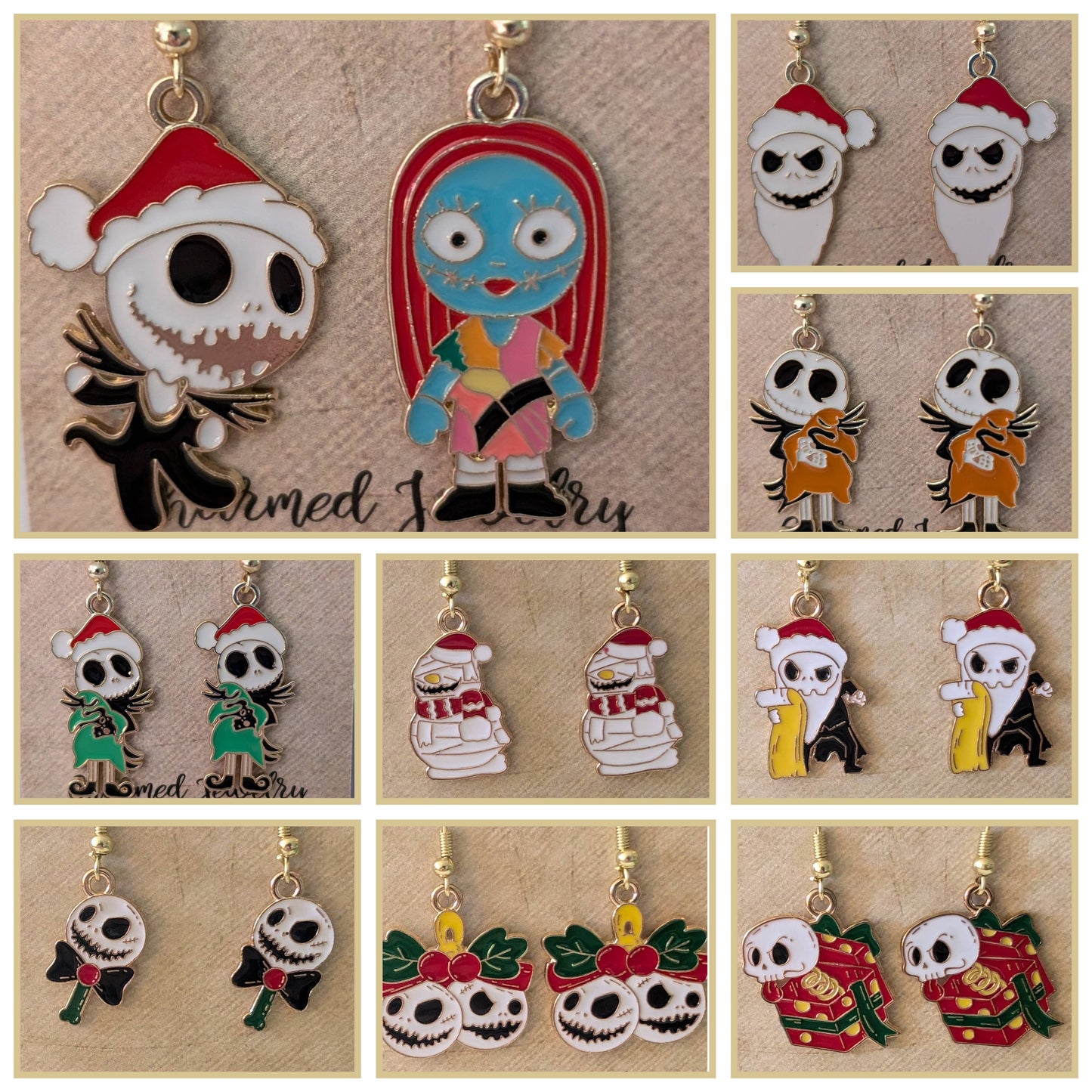 Nightmare Christmas Earrings, Necklaces & Zipper Pulls