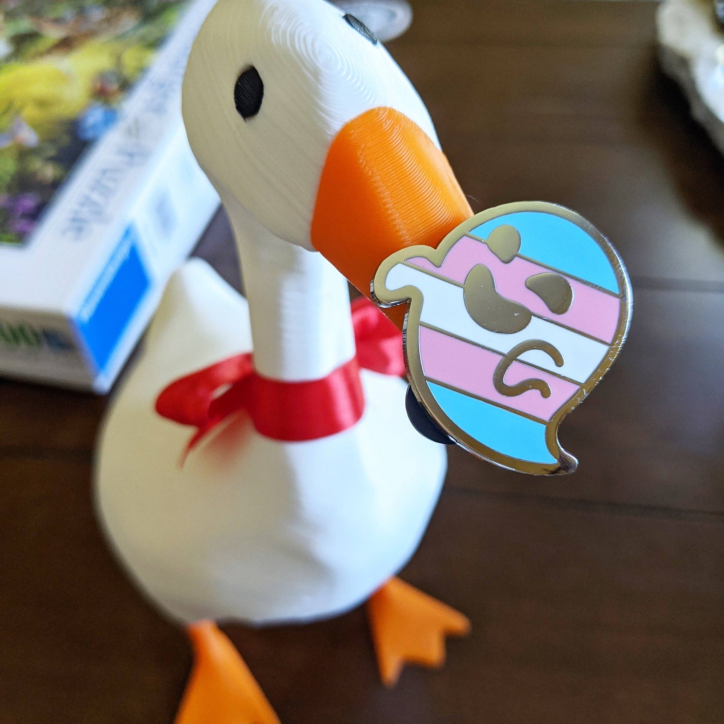 Transphantasm - transgender pride, LGBTQIA+ ghost enamel pin