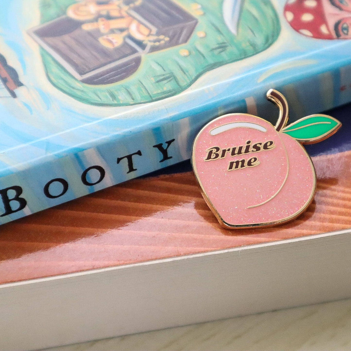 Bruise Me peach - erotic, kinky, sexy hard enamel pin