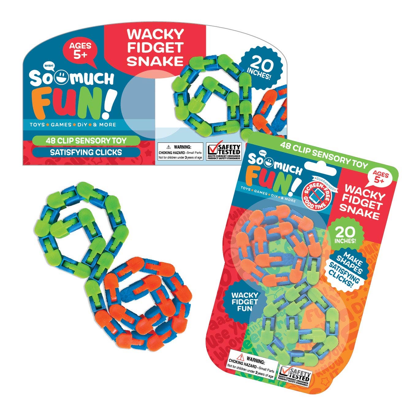 So Much Fun! Fidget Snake Blister Pack Assortment