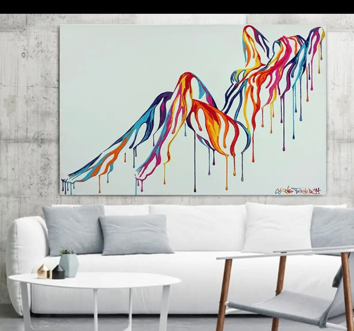 Multicolor Canvas female form - Unframed