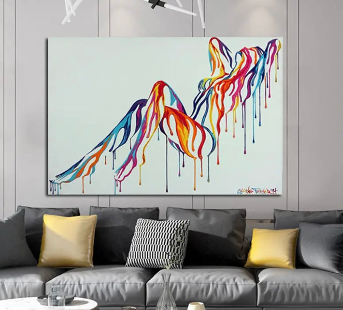 Multicolor Canvas female form - Unframed