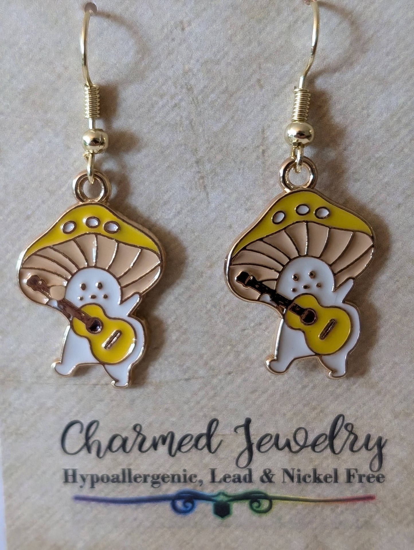 Mushroom & Toadstool Earrings, Necklaces & Zipper Pulls
