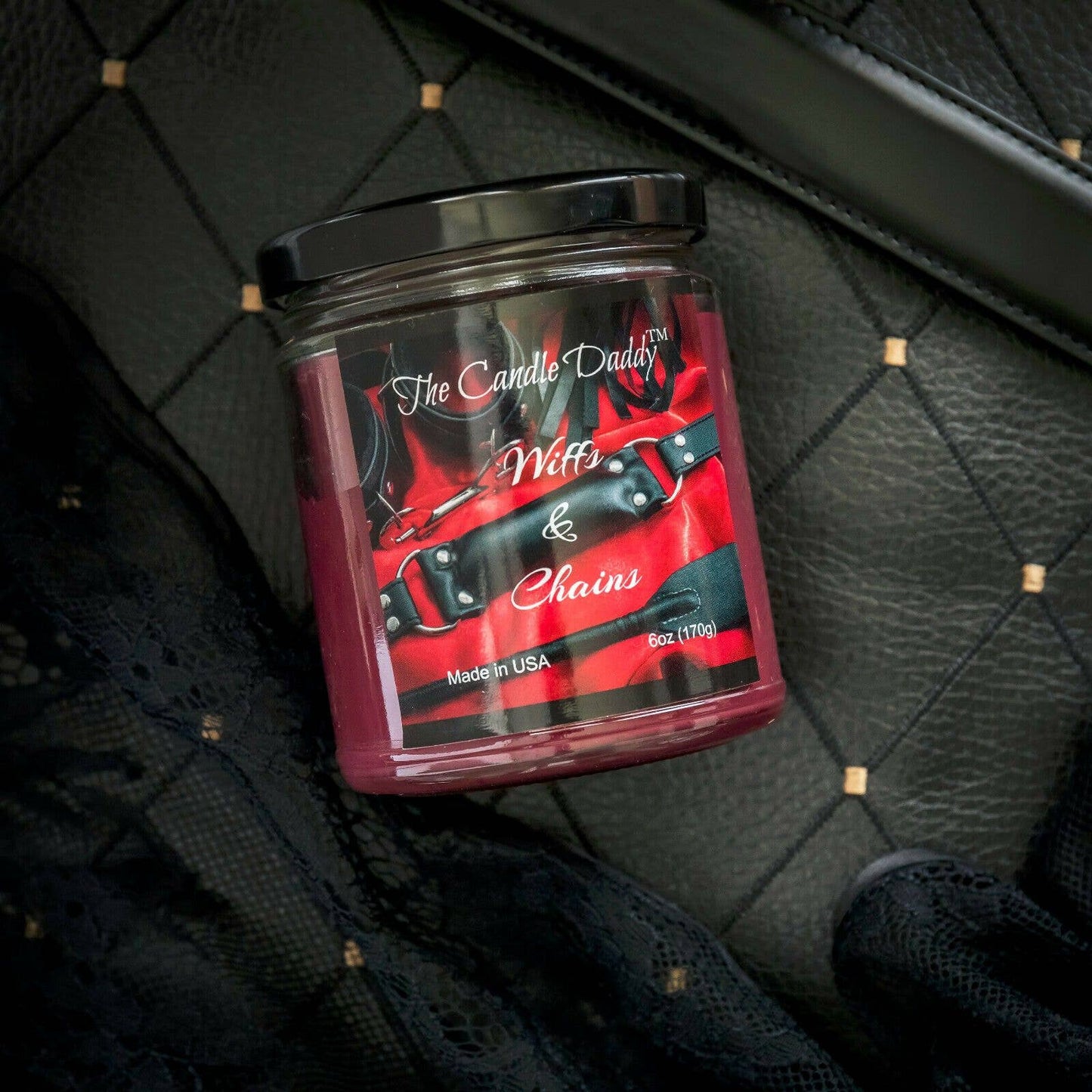 Wiffs & Chains Leather Candle BDSM Sexy Hot