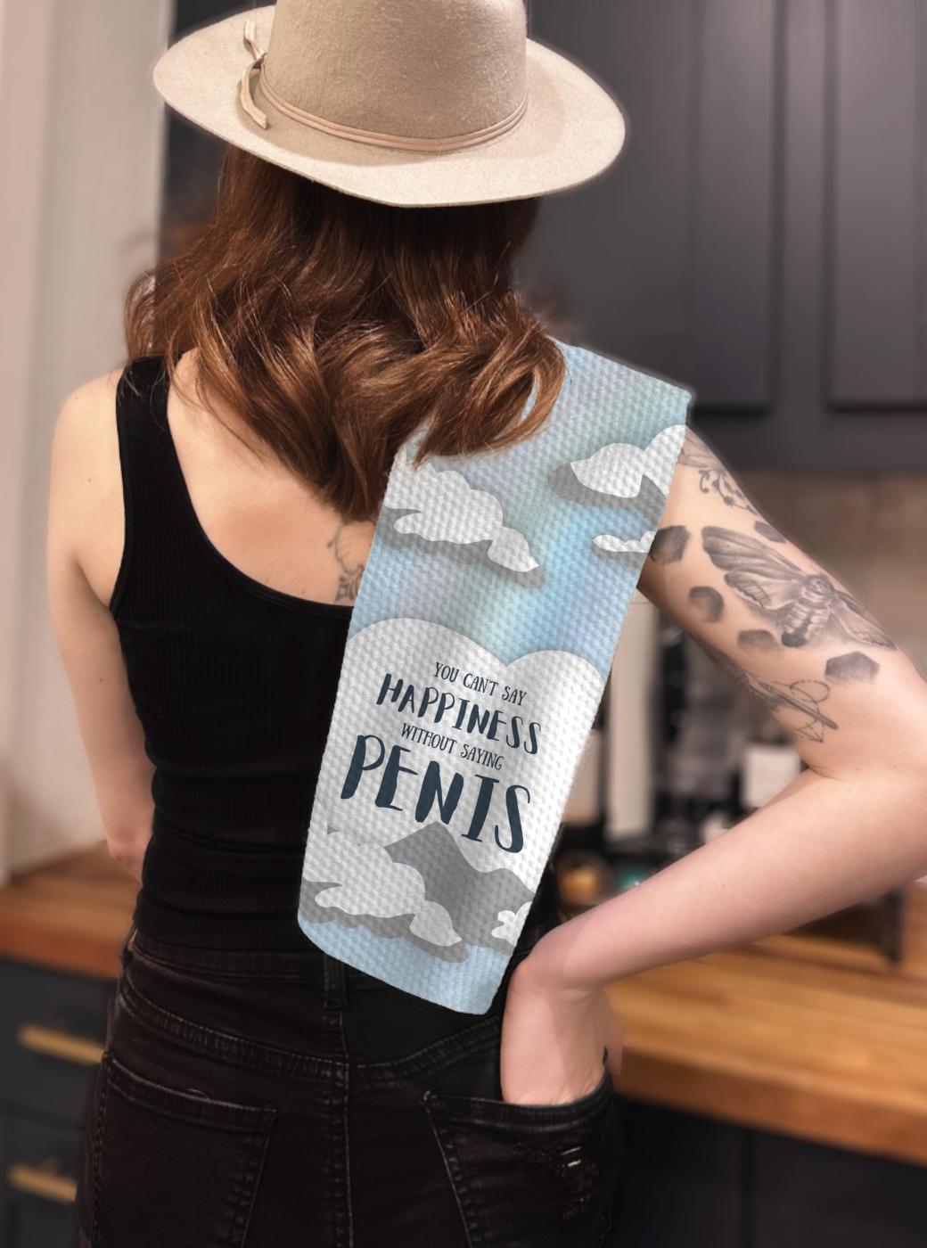 Happiness Penis | The Perfect Kitchen Tea Towel