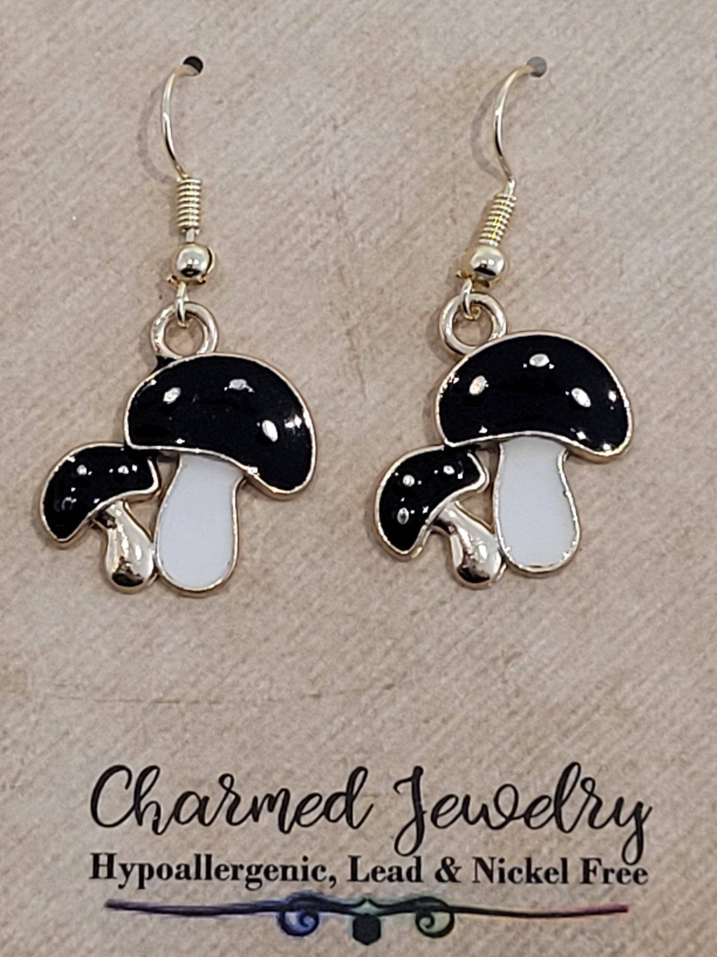 Mushroom & Toadstool Earrings, Necklaces & Zipper Pulls