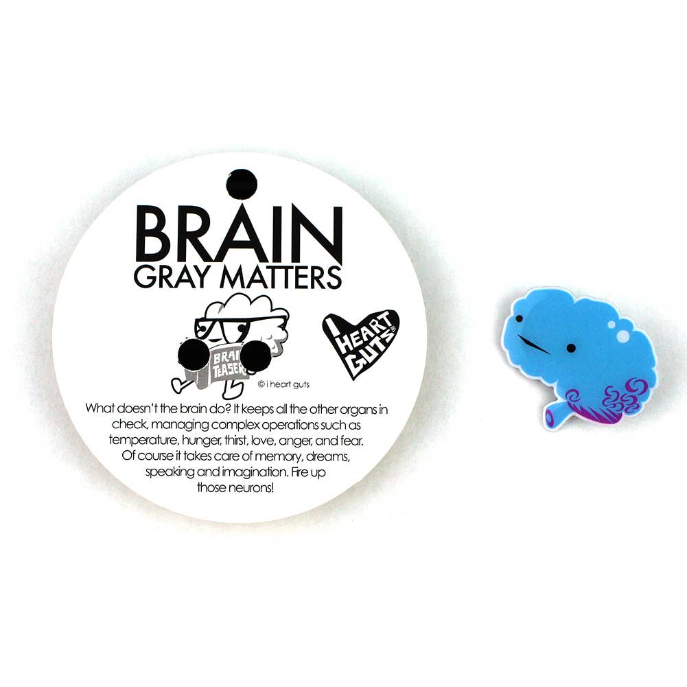 Brain Lapel Pin - All You Need Is Lobe