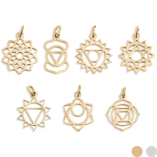 Stainless Steel Chakra Charms