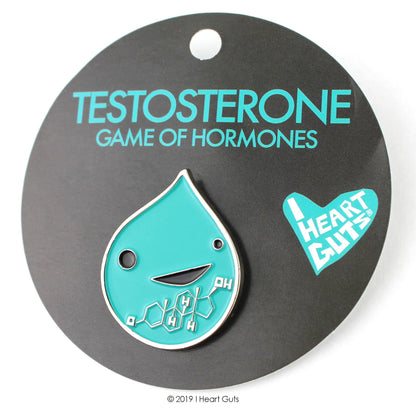 Testosterone Art Enamel Lapel Pin - Game of Hormones