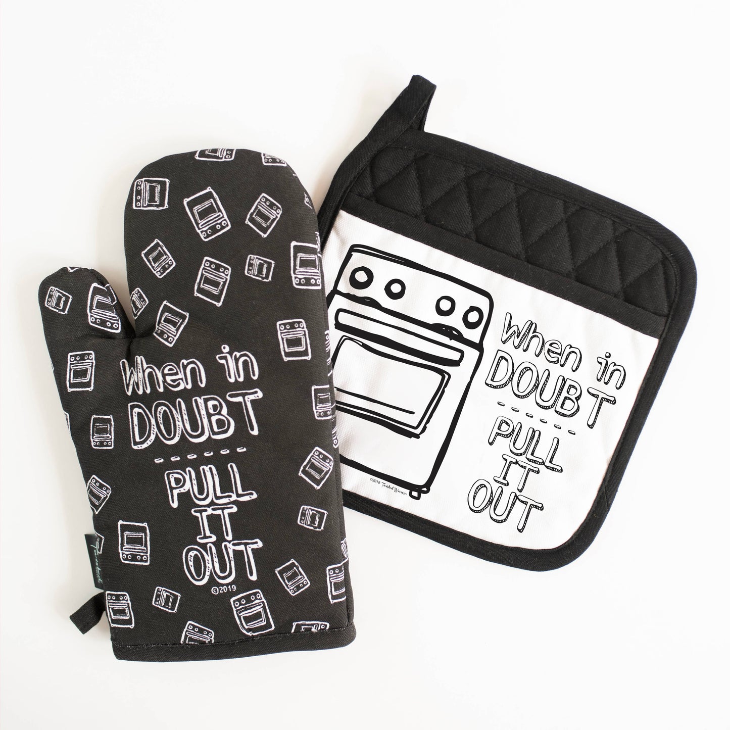 When In Doubt Pull It Out | Funny Potholders