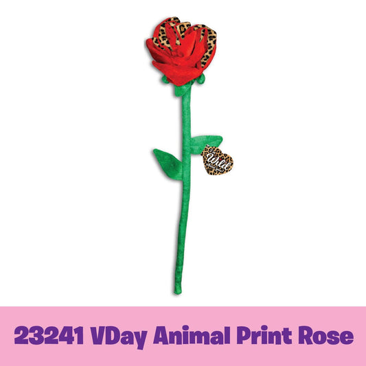 Valentine's Day Animal Print Plush Rose Assortment