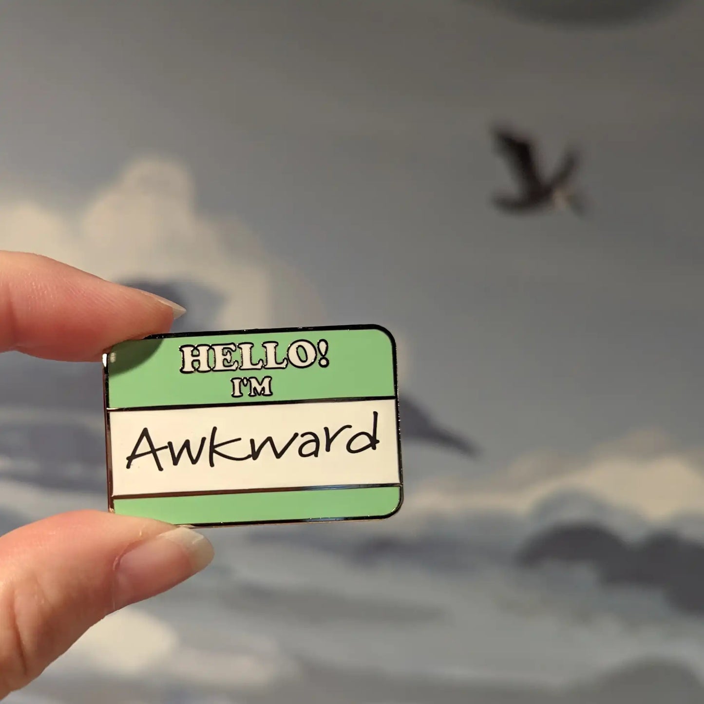 Hello! I'm Awkward hard enamel pin