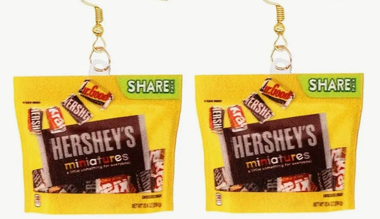 Mini chocolate bar earrings