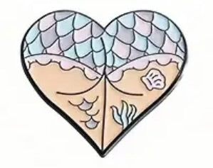 Heart shaped Pin - Mermaid Butt