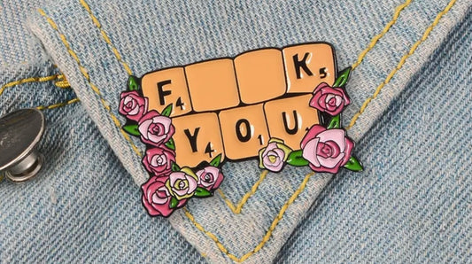 F@*k you scrabble pin