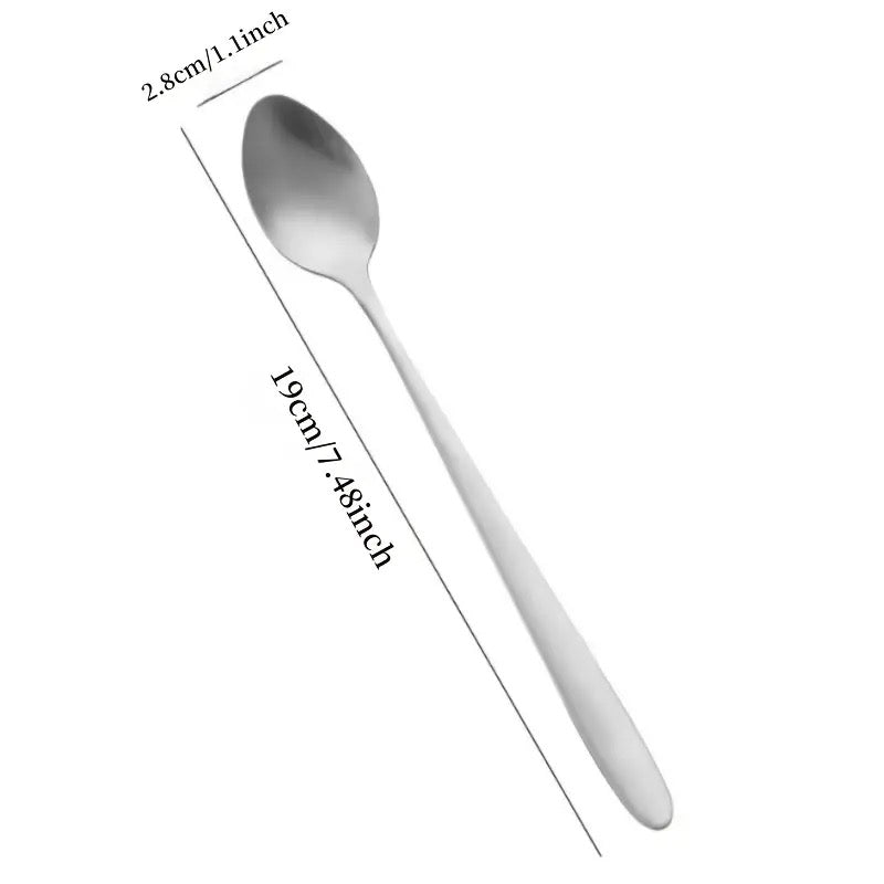 Metal tea spoon with saying