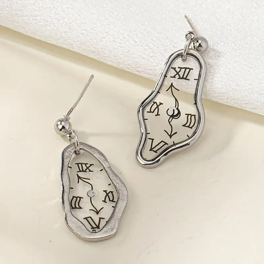 Melting Clock earrings