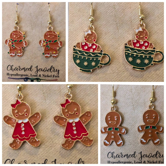 Cute and Cozy Gingerbread Holiday Earrings