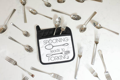 Spooning Leads To Forking | Funny Potholders