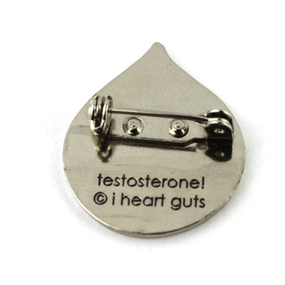 Testosterone Art Enamel Lapel Pin - Game of Hormones